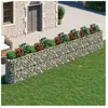 vidaXL Lit surélevé à gabion Fer galvanisé 610x50x100 cm