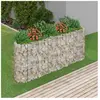 vidaXL Lit surélevé à gabion Fer galvanisé 260x50x100 cm