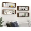 vidaXL Étagères murales cubiques 4 pcs Chêne marron 80x15x26,5 cm