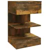 vidaXL Table de chevet Chêne fumé 40x35x65 cm Bois d'ingénierie