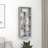 vidaXL Étagère murale Sonoma gris 36x16x90 cm Bois ingénierie