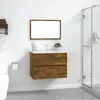 Ensemble de meubles de salle de bain 2 pcs Chêne fumé Vidaxl Chêne fumé