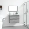815736 vidaXL Ensemble de meubles de salle de bain 2 pcs Sonoma gris