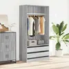 vidaXL Garde-robe Sonoma gris 100x50x200 cm Bois d'ingénierie