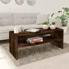 vidaXL Table basse Chêne fumé 100x40x40 cm Bois d'ingénierie