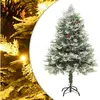 vidaXL Sapin de Noël pré-éclairé et pommes de pin vert 150cm PVC et PE