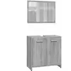 vidaXL Meubles de salle de bain Sonoma gris Bois d'ingénierie