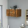 vidaXL Armoire murale Chêne fumé 80x39x40 cm Bois d'ingénierie