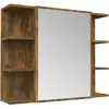 vidaXL Armoire à miroir de salle de bain Chêne fumé 80x20,5x64 cm Bois