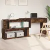 vidaXL Bureau d'angle Chêne fumé 200x50x76 cm Bois d'ingénierie