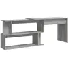 vidaXL Bureau d'angle Sonoma gris 200x50x76 cm Bois d'ingénierie
