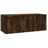 vidaXL Meuble TV Chêne fumé 80x34x30 cm Bois d'ingénierie