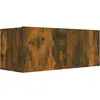 vidaXL Meuble TV Chêne fumé 80x30x30 cm Bois d'ingénierie