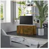 vidaXL Meuble TV Chêne fumé 80x34x36 cm Bois d'ingénierie