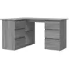 vidaXL Bureau d'angle Sonoma gris 145x100x76 cm Bois d'ingénierie