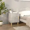 vidaXL Table de chevet Gris béton Bois d'ingénierie