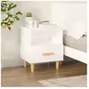 vidaXL Table de chevet Blanc 40x35x47 cm
