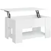 vidaXL Table basse Blanc brillant 79x49x41 cm Bois d'ingénierie