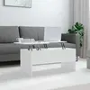 vidaXL Table basse Blanc 102x50,5x46,5 cm Bois d'ingénierie