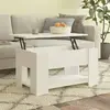 vidaXL Table basse Blanc 79x49x41 cm Bois d'ingénierie