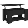 vidaXL Table basse Noir 79x49x41 cm Bois d'ingénierie