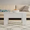 vidaXL Table basse Blanc brillant 79x49x41 cm Bois d'ingénierie