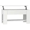 vidaXL Table basse Blanc 101x49x52 cm Bois d'ingénierie