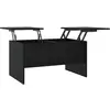 vidaXL Table basse Noir 80x50x42,5 cm Bois d'ingénierie