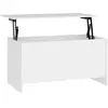 vidaXL Table basse Blanc 102x55,5x52,5 cm Bois d'ingénierie