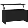 vidaXL Table basse Noir 102x55,5x52,5 cm Bois d'ingénierie