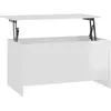 vidaXL Table basse Blanc brillant 102x55,5x52,5 cm Bois d'ingénierie