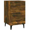 vidaXL Table de chevet chêne fumé 40x40x66 cm bois d'ingénierie