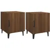 vidaXL Tables de chevet 2 pcs Chêne marron Bois d'ingénierie