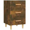 vidaXL Table de chevet chêne fumé 40x40x66 cm bois d'ingénierie
