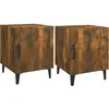 vidaXL Tables de chevet 2 pcs Chêne fumé Bois d'ingénierie
