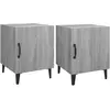 vidaXL Tables de chevet 2 pcs Sonoma gris Bois d'ingénierie