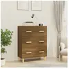 vidaXL Buffet Chêne marron 70x34x90 cm Bois d'ingénierie