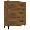 vidaXL Buffet chêne fumé 69,5x34x90 cm bois d'ingénierie