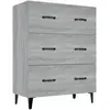 vidaXL Buffet sonoma gris 69,5x34x90 cm bois d'ingénierie