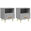 vidaXL Tables de chevet 2 pcs Sonoma gris 40x35x47 cm