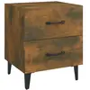 vidaXL Table de chevet Chêne fumé 40x35x47,5 cm