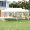 vidaXL Tente de réception pliable avec parois Crème 3x6 m