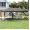 vidaXL Tente de réception pliable avec parois Taupe 3x6 m