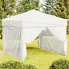 vidaXL Tente de réception pliable avec parois Blanc 3x3 m