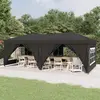 vidaXL Tente de réception pliable avec parois Anthracite 3x6 m
