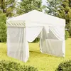 vidaXL Tente de réception pliable avec parois Crème 2x2 m