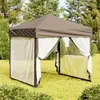 vidaXL Tente de réception pliable avec parois Taupe 2x2 m
