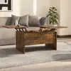vidaXL Table basse Chêne fumé 80x50x42,5 cm Bois d'ingénierie