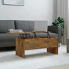 vidaXL Table basse Chêne fumé 102x50,5x46,5 cm Bois d'ingénierie