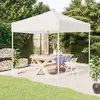 vidaXL Tente de réception pliable Blanc 3x3 m